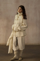 Quilted V-Neck Short Down Vest