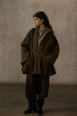 Batwing Reversible Belted Coat