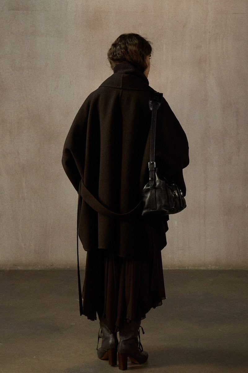 Batwing Reversible Belted Coat