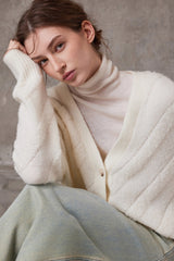 Loose V-Neck Knitted Cardigan Jacket