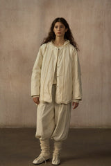 Reversible Two-Tone Round-Neck Loose Jacket