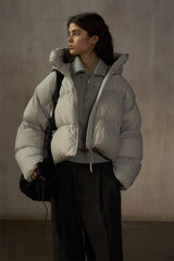 Hooded Cropped Puffer Jacket