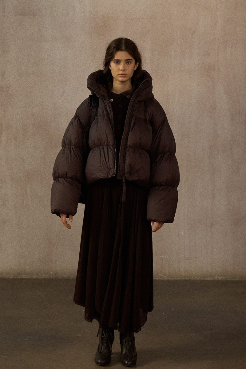 Hooded Cropped Puffer Jacket