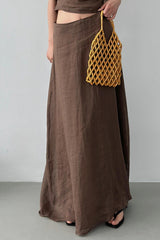 Retro High-Waist Draped Skirt