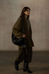 Batwing Reversible Belted Coat