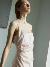 U-shaped Draped Suspender Dress