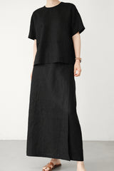 Lace-Up Wrap Skirt