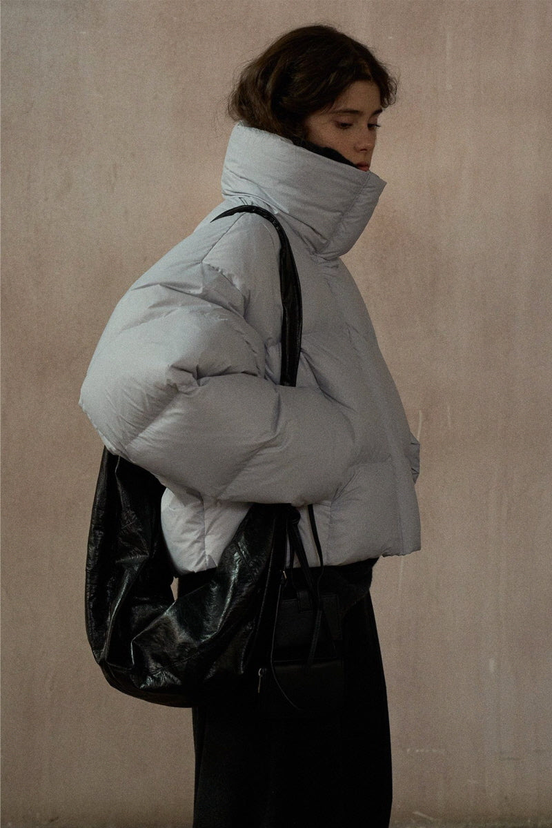Cocoon Hooded Short Down Jacket