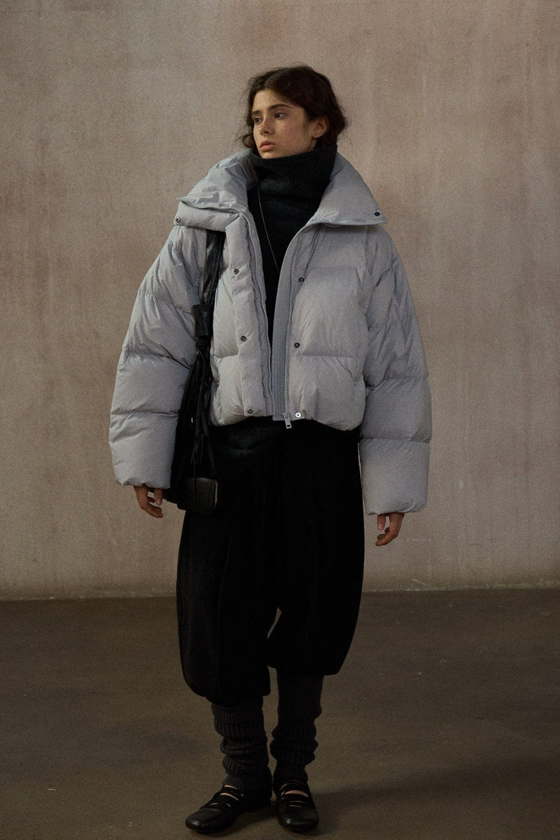 Cocoon Hooded Short Down Jacket