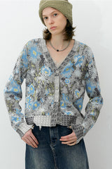 Retro Ethnic Jacquard Cardigan