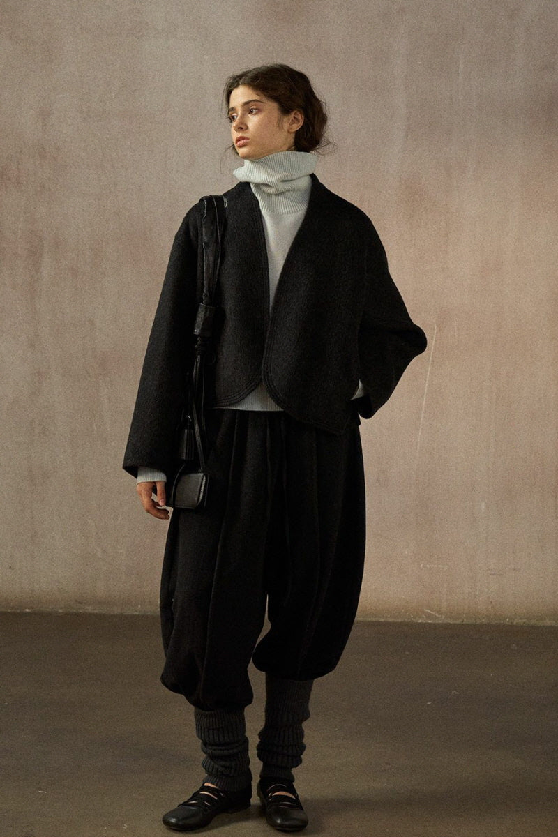 Cocoon Cropped Reversible Jacket