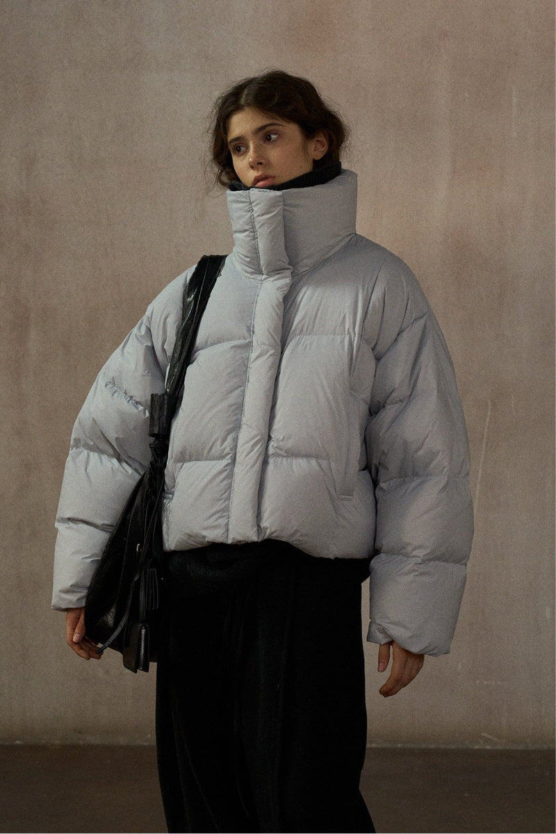Cocoon Hooded Short Down Jacket