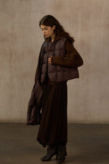 Quilted V-Neck Short Down Vest