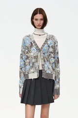 Retro Ethnic Jacquard Cardigan