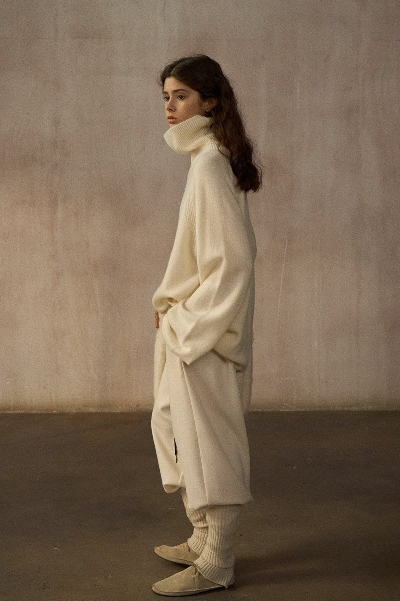 Soft Waxy Warm Turtleneck Pullover Sweater