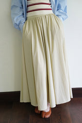 Retro High-Waist Long Skirt