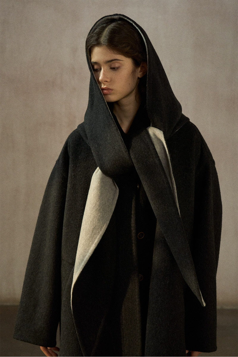 Detachable Hood Reversible Coat