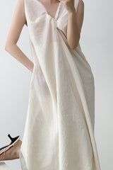 Twisted V-Neck Sleeveless Dress