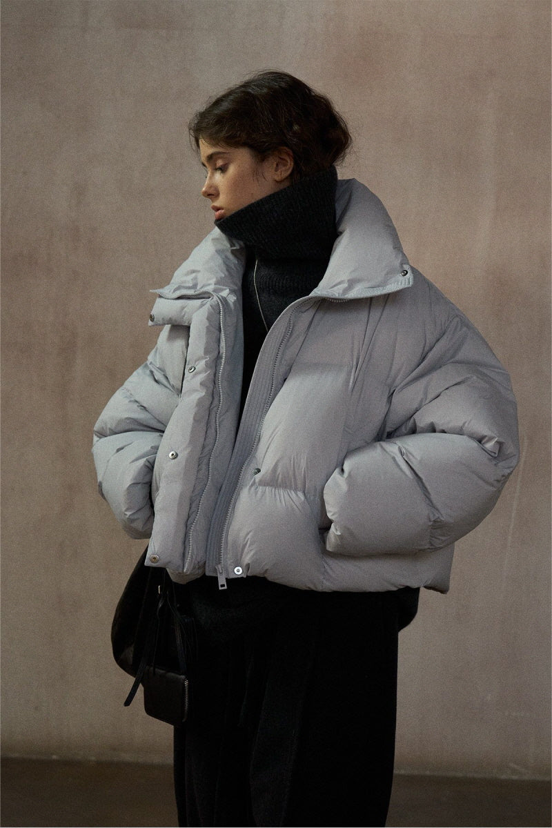 Cocoon Hooded Short Down Jacket