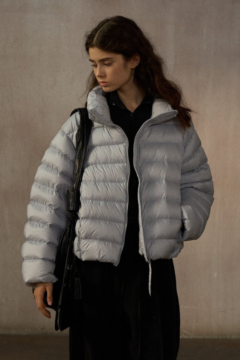 Cozy Stand Collar Quilted Down Jacket