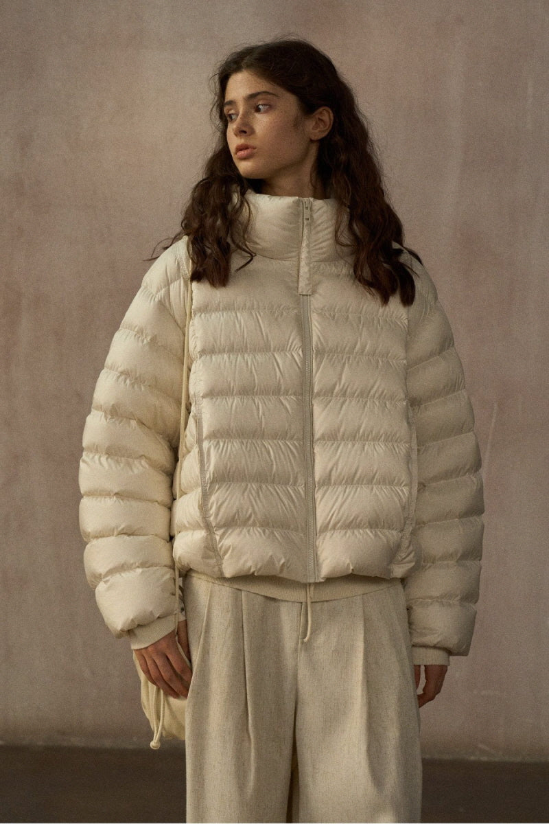 Cozy Stand Collar Quilted Down Jacket