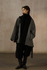 Batwing Reversible Belted Coat
