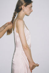 U-shaped Draped Suspender Dress