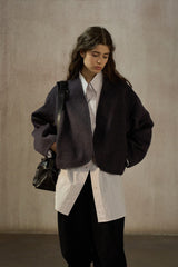 Cocoon Cropped Reversible Jacket
