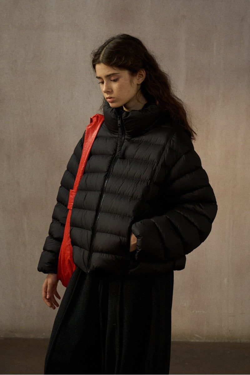 Cozy Stand Collar Quilted Down Jacket