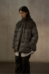 Reversible Two-Tone Round-Neck Loose Jacket