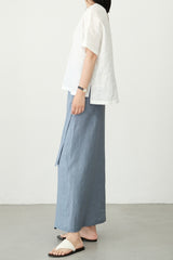 Lace-Up Wrap Skirt