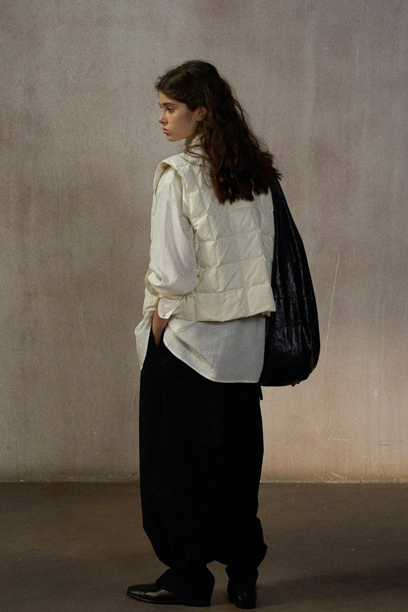 Quilted Boxy Down Vest