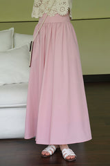 Retro High-Waist Long Skirt