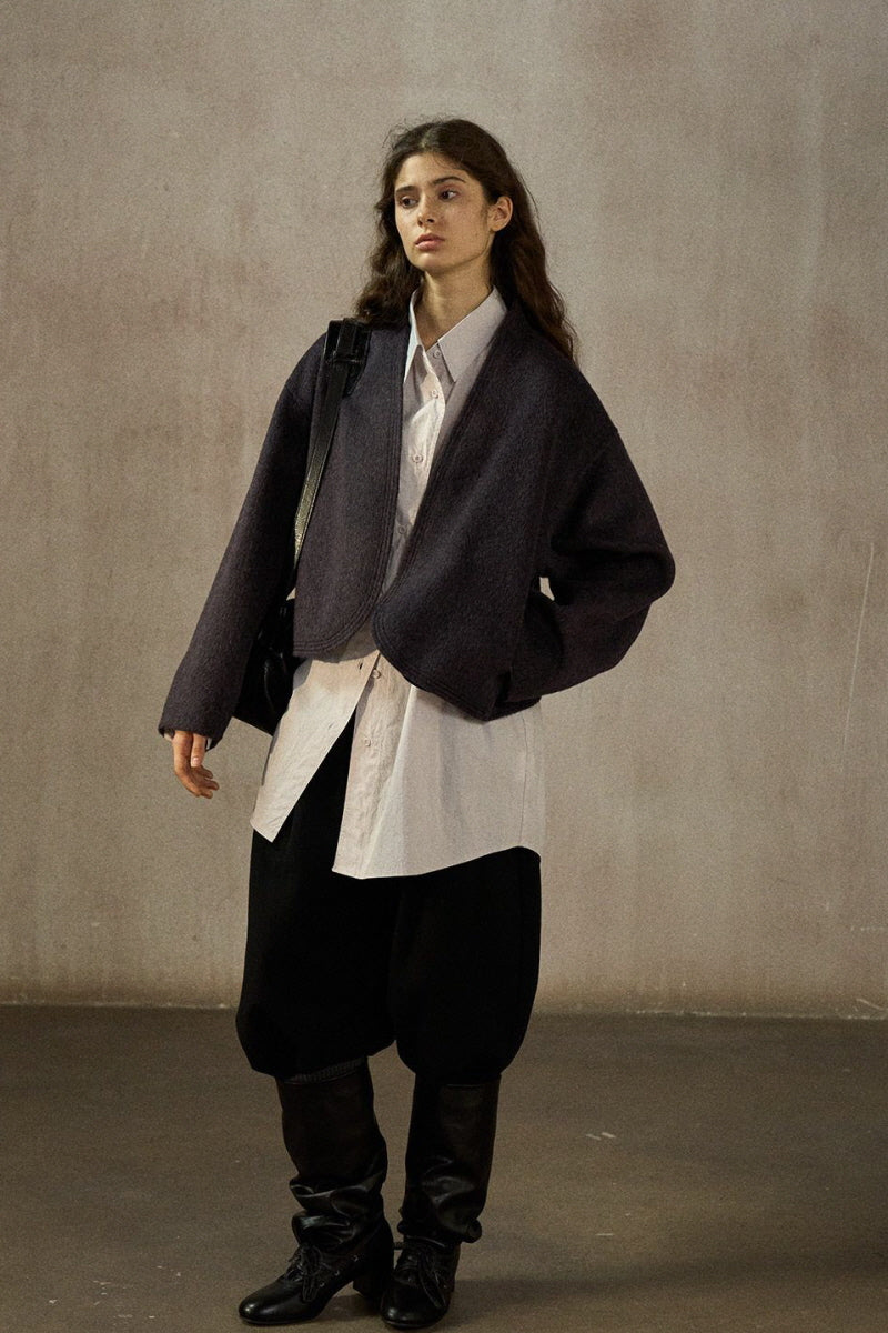Cocoon Cropped Reversible Jacket