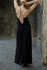 Cross-Waist Draped Dress