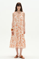 Small Stand Collar Sleeveless Loose Fit Dress