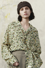 Relaxed Vintage Print Casual Shirt