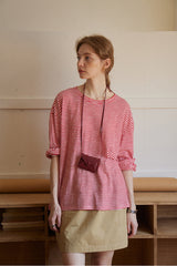 Relaxed Crewneck Striped Pullover