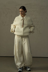 Loose Lapel Tweed Jacket