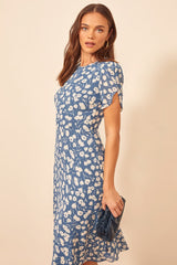 Retro Fishtail Waist Midi Dress