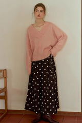 V-Neck Loose Fit Knit Top