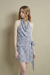 Swing Neck Tie Cropped Dress
