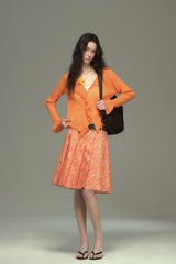 Press-Pleated A-Line Skirt