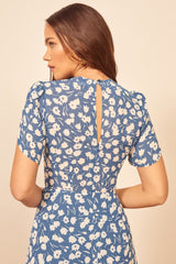 Retro Fishtail Waist Midi Dress