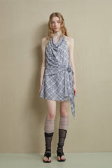 Swing Neck Tie Cropped Dress