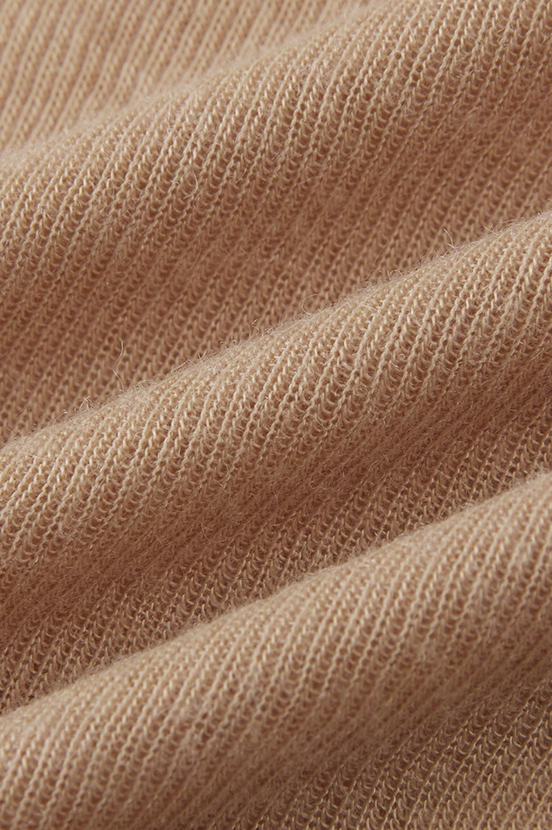 Draped Swing Collar Pleated Knit Top