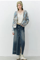 Retro Ethnic Jacquard Cardigan