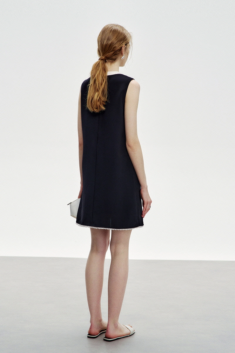 Beaded Hem Vintage A-Line Dress