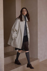 Double-Layer Cocoon Trench Coat