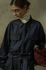 Two-Tone Oversized Shirt Jacket
